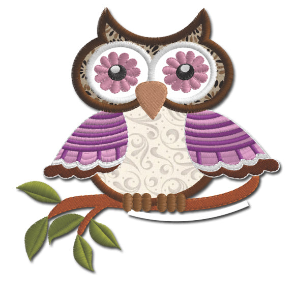 Owl 6 Applique 5x7