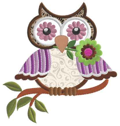Owl 7 Applique 5x7