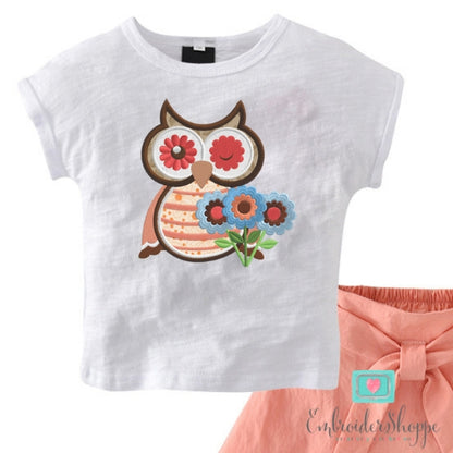 Owl 9 Applique 5x7