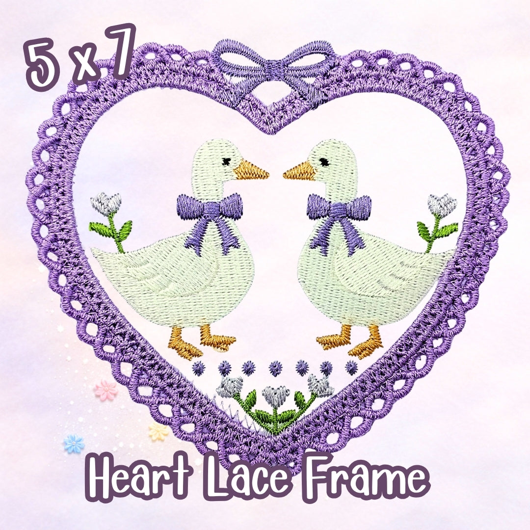 5 x 7 Heart Lace Frame