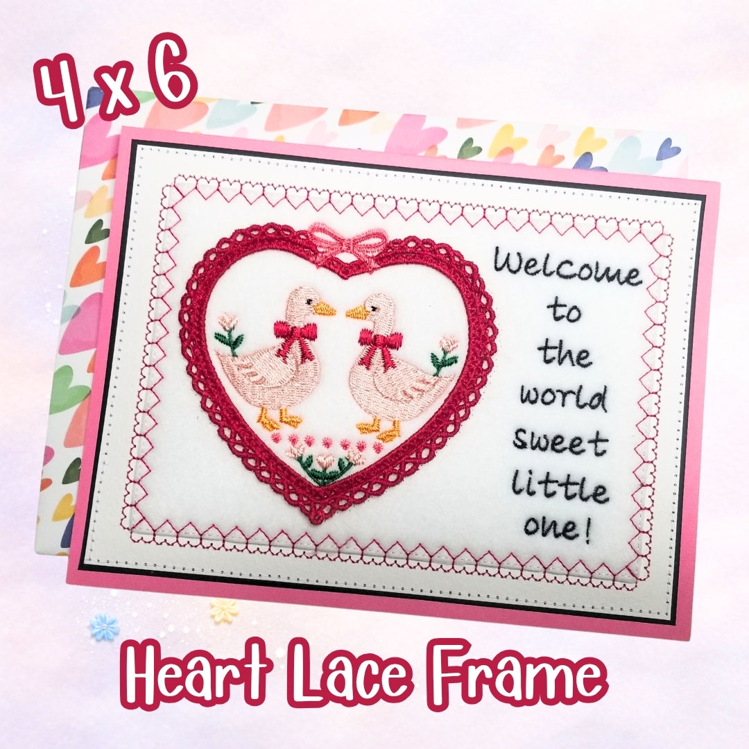 4 x 6 Heart Lace Frame