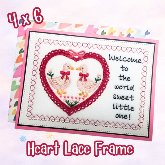 4 x 6 Heart Lace Frame