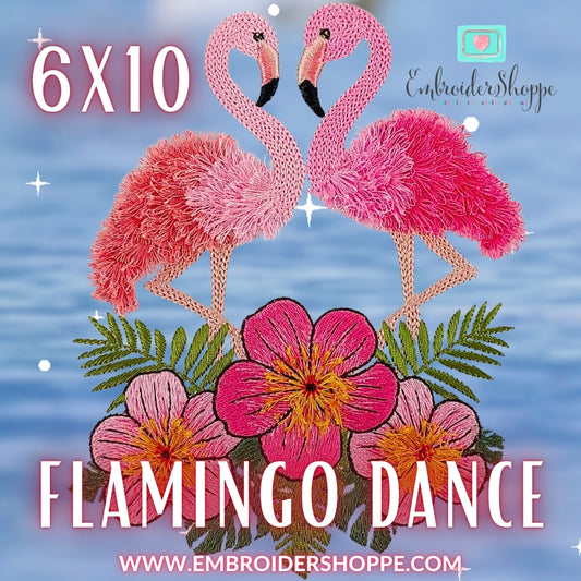 6 x 10 Flamingo Dance