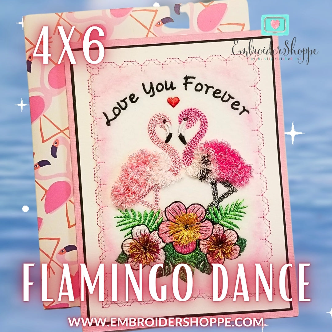 4 x 6 Flamingo Dance
