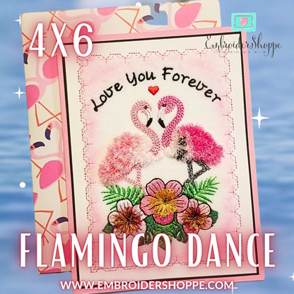 4 x 6 Flamingo Dance