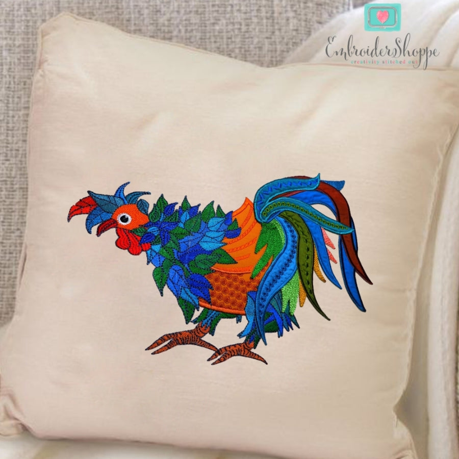 Whimsical Rooster 7x11