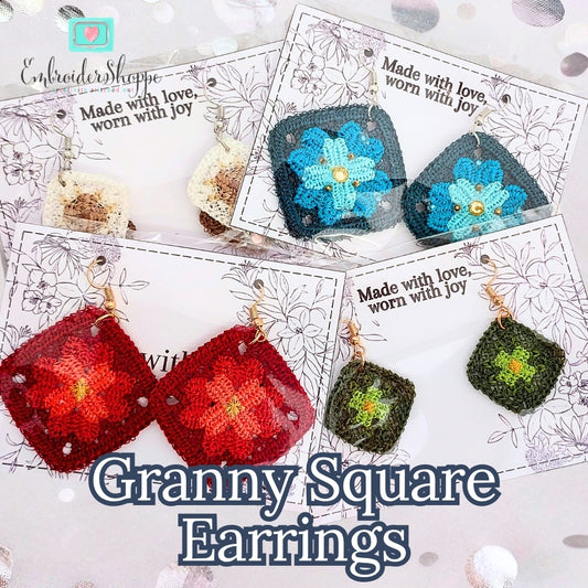 Granny Square Earrings