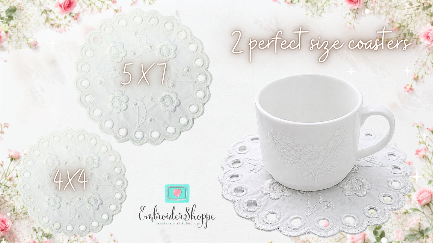 Richelieu Cutwork Coasters