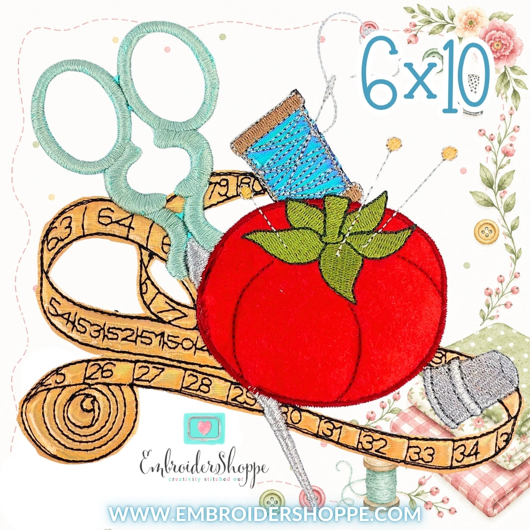 6 x 10 3D Tomato Pincushion Fun