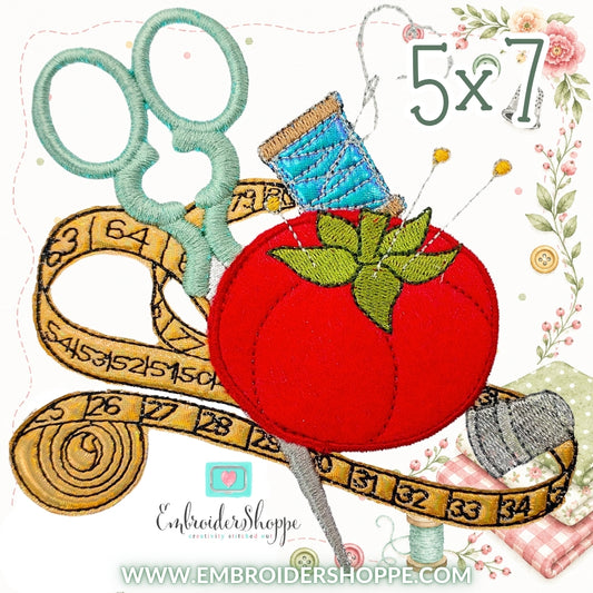 5 x 7 3D Tomato Pincushion Fun