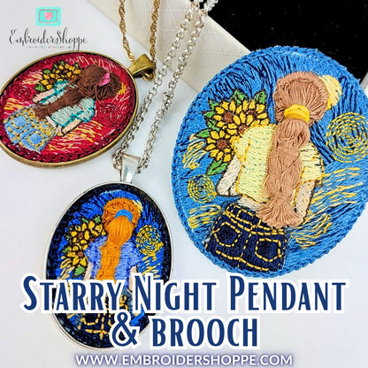 Starry Night Pendant & Brooch
