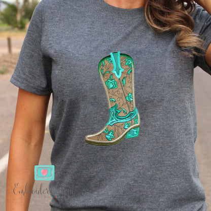 Robin Cognac and Turquoise Foliage