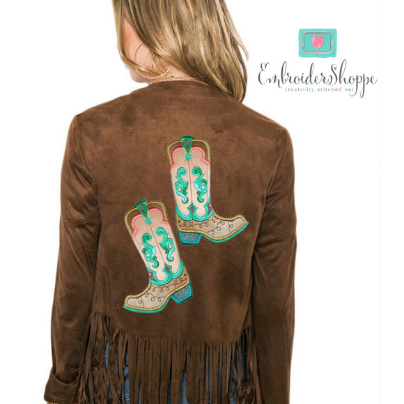 Sandy Paisley Jane Boots Applique