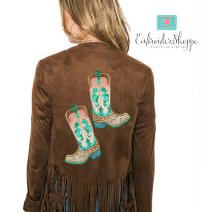 Sandy Paisley Jane Boots Applique