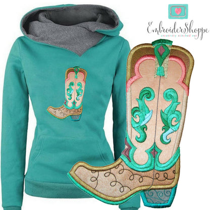 Sandy Paisley Jane Boots Applique