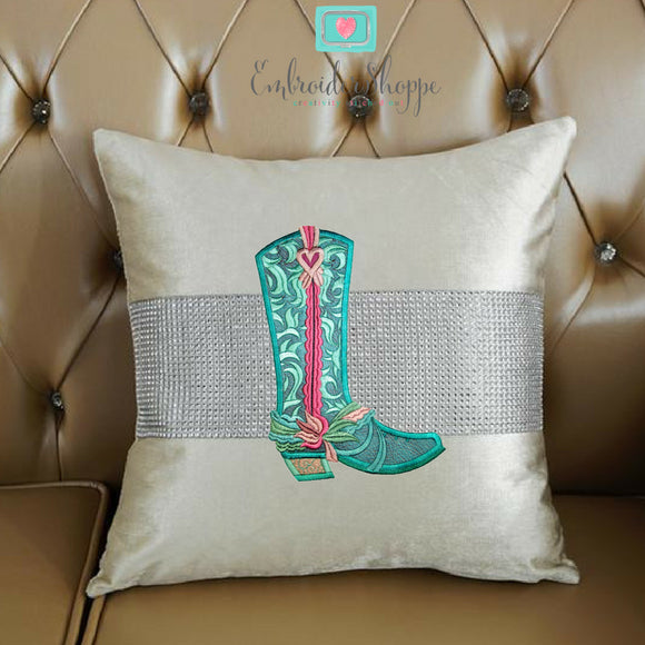 Sweet Paisley Bone Boots Applique