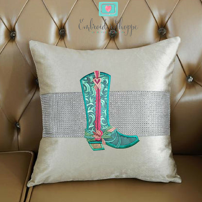 Sweet Paisley Bone Boots Applique