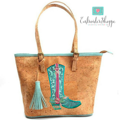 Sweet Paisley Bone Boots Applique