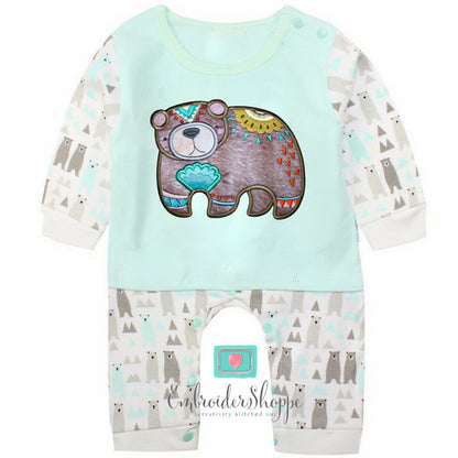 Tribal Bear Applique