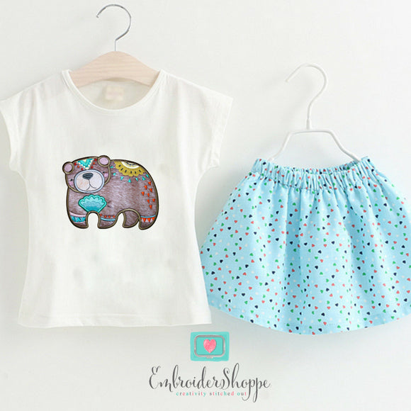 Tribal Bear Applique