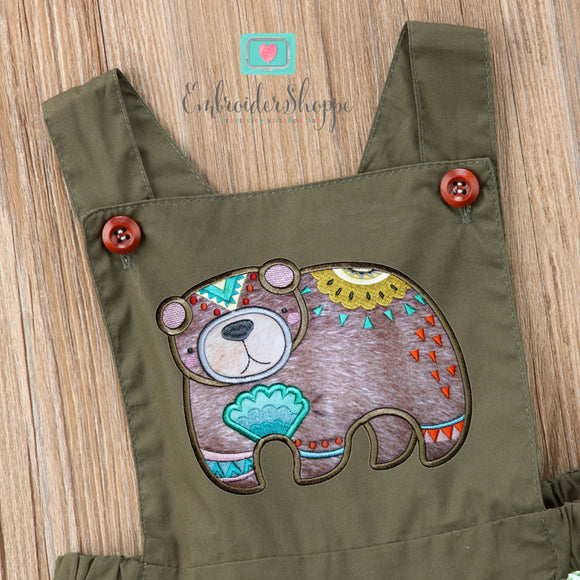 Tribal Bear Applique