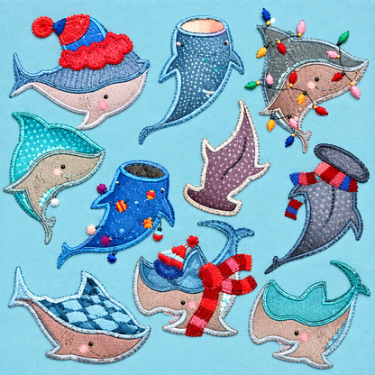 Shark Applique Set