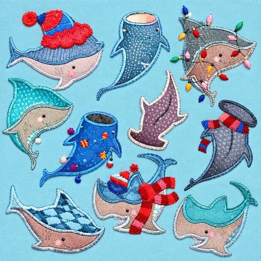 Shark Applique Set