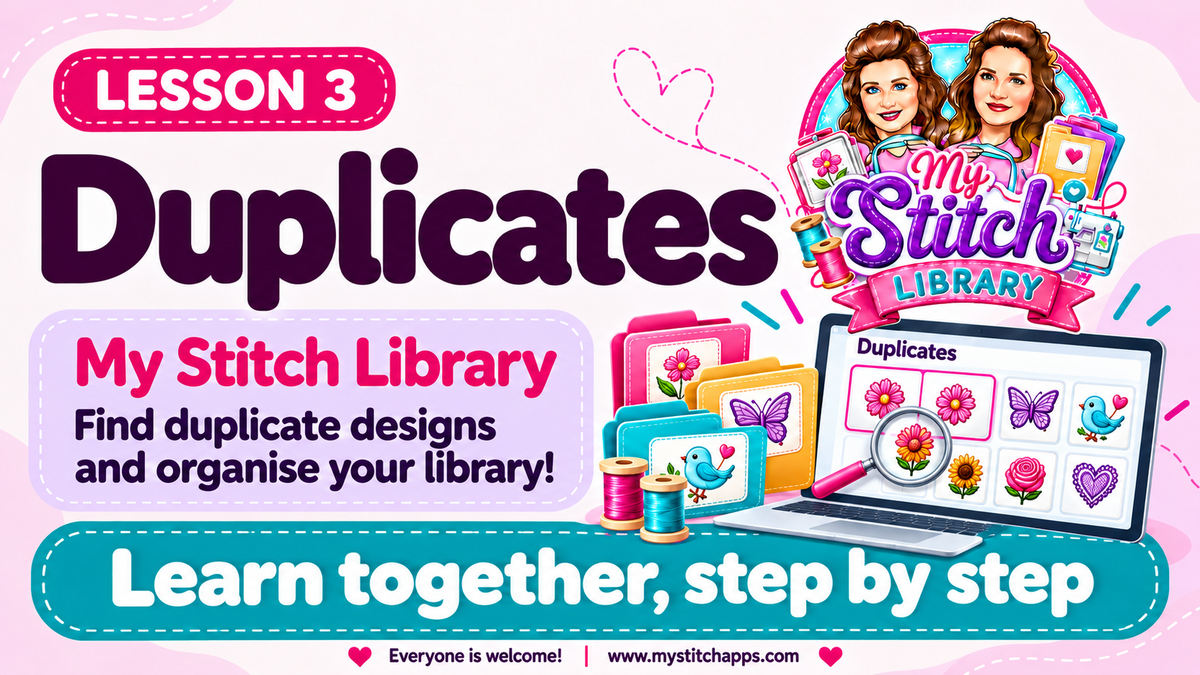 My Stitch Library Lesson 3