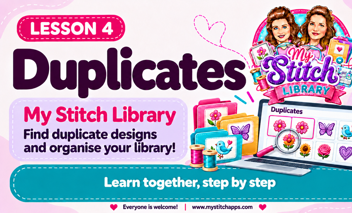 My Stitch Library Lesson 4