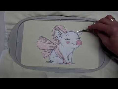 Sleeping Bertha Bear Raw Edge Applique