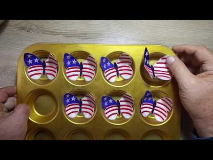 4th of July Butterfly String Lights