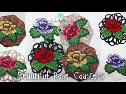 9 x 9 Rose Coaster Cutwork