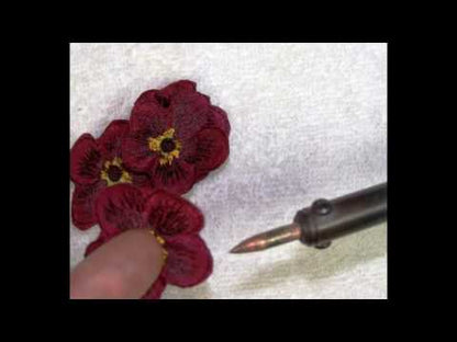 Fabric Burgundy African Violets